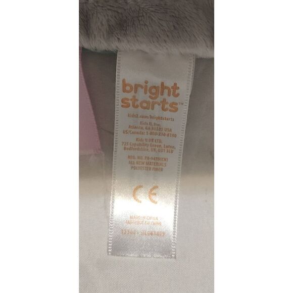 Bright Starts Gray Elephant Security Baby Blanket Lovey Green 13.5" x 13.5" - Picture 6 of 8